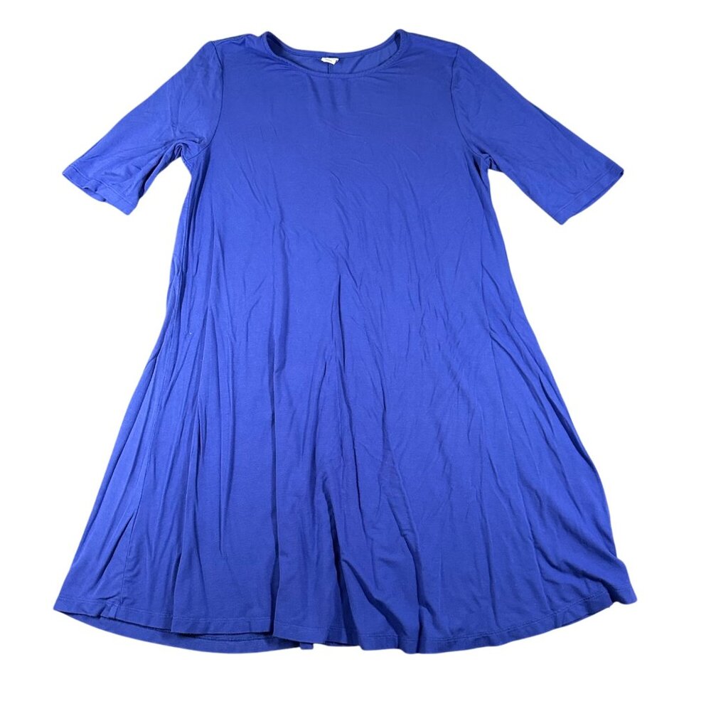 Old Navy Womens M Rayon Blend Half Sleeve Round Neck Shift Swing Dress